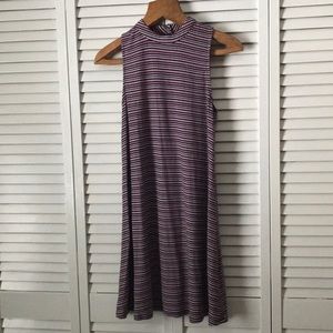 Love Fire Striped High Neck Dress